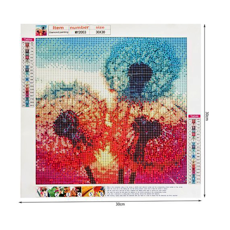 Diamantová výšivka Púpavy