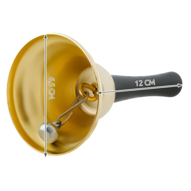 Vianočný zvonček zlatý 12cm