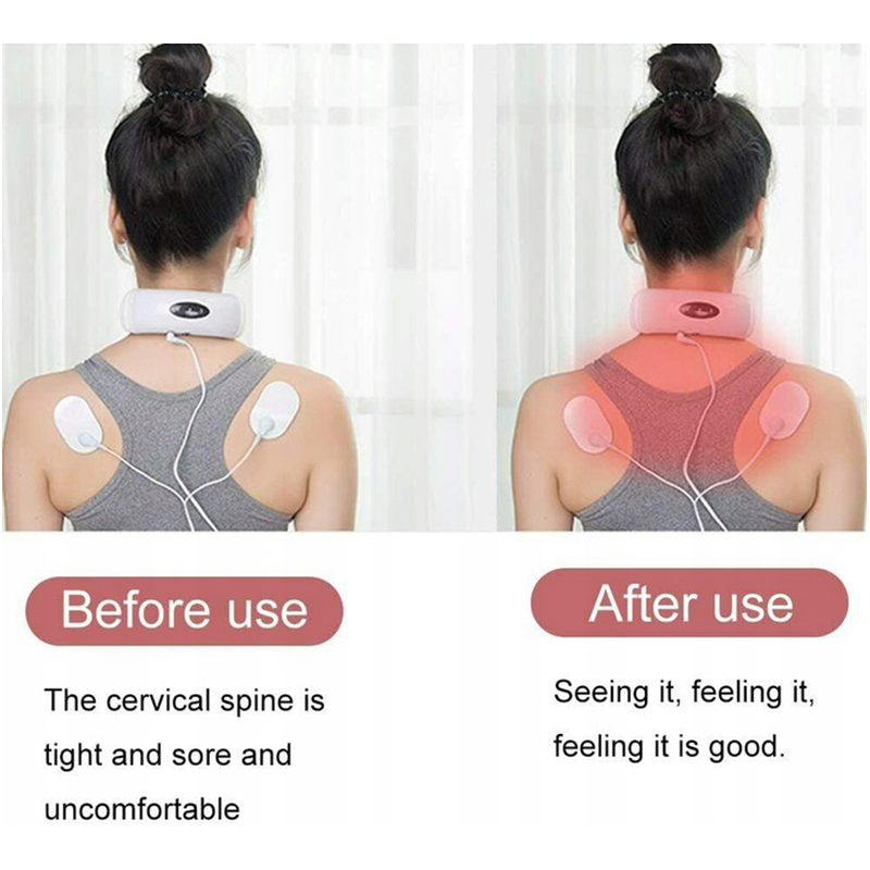 Masážny elektrostimulátor na krk, ramená a chrbát 