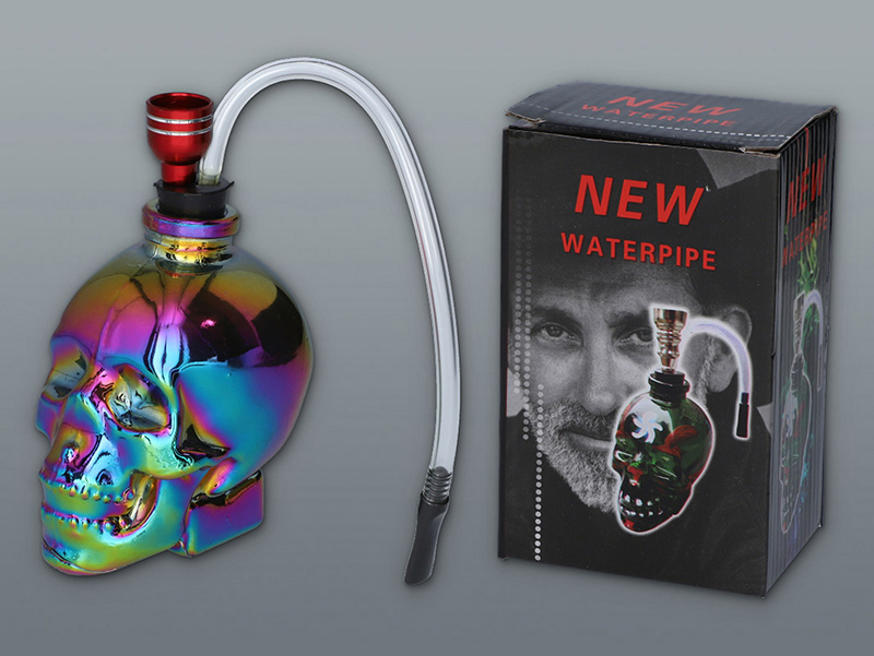 Inhalačná vodná váza Rainbow Skull