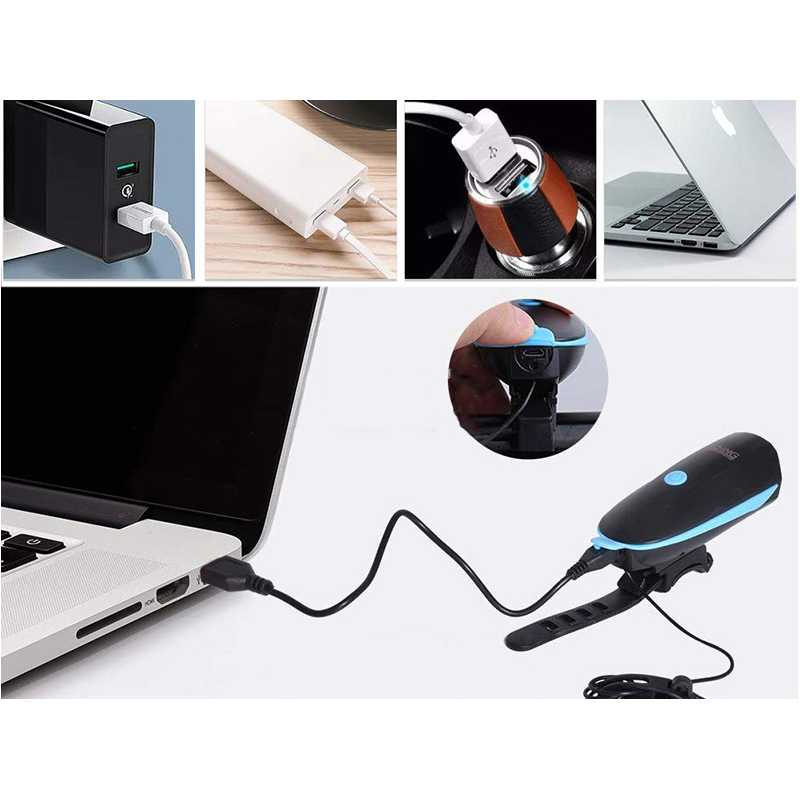 Svetlo na bicykel nabíjateľné s klaksónom