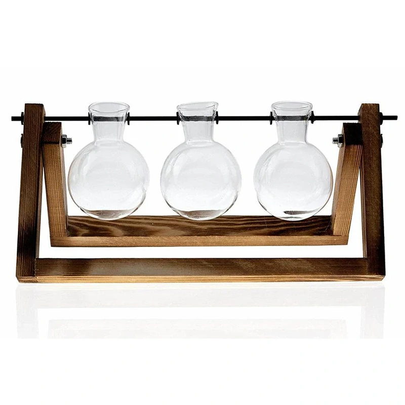 Hydroponická váza s tromi sklenenými nádobami