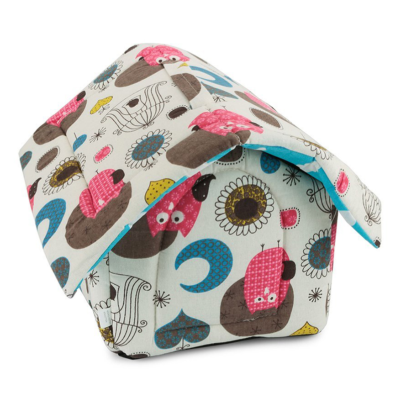 Búda pre psa a mačku rozmer Sova ružová L