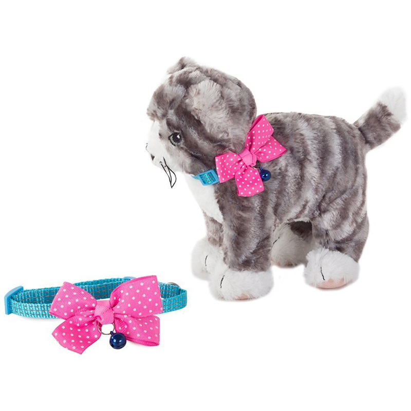 Obojok s mašľou a zvončekom šírka 1 cm