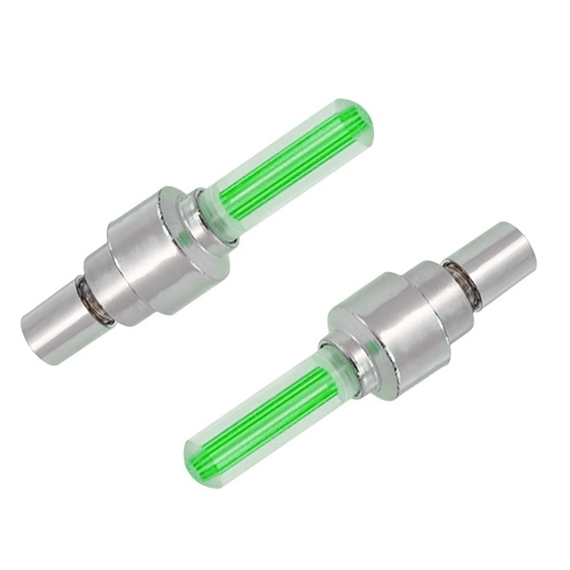 Ventily svietiace zelené dlhé 2ks