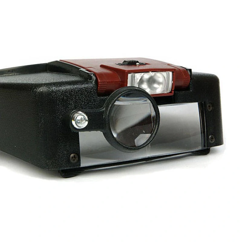 Čelová lupa náhlavná 2LED 10x