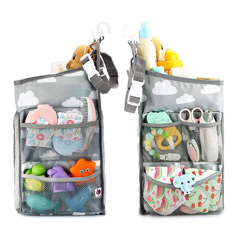 Organizér na detskú postieľku sivý