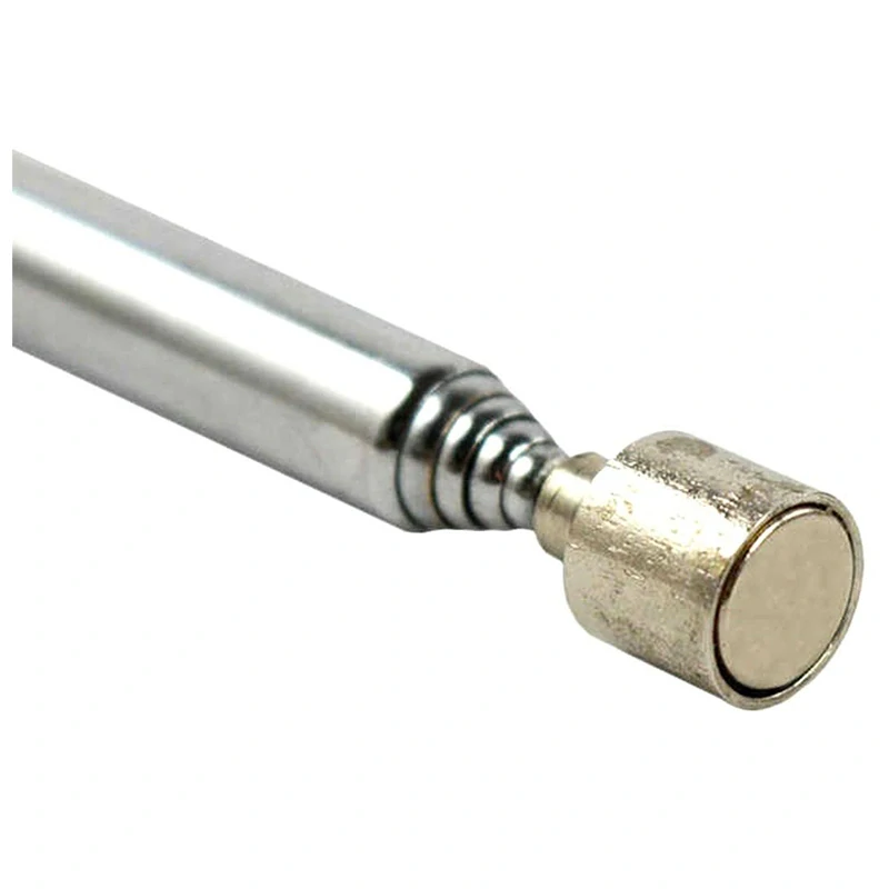 Teleskopický magnetický uchopovač strieborný