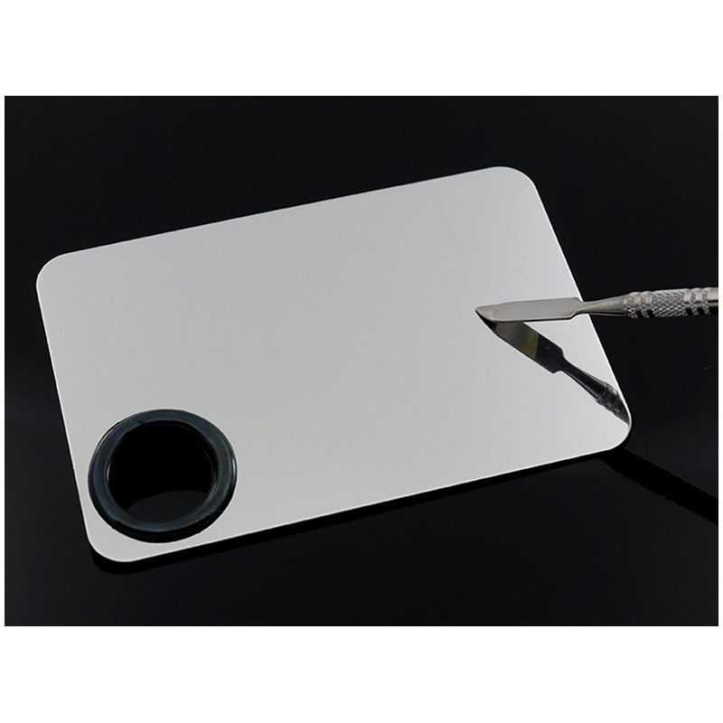 Kozmetická paleta na miešanie farieb - nerez