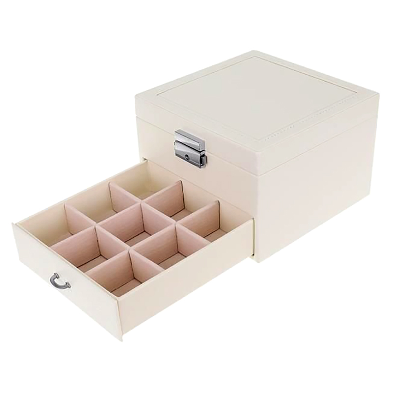 Beautylushh - Kufrík na šperky biely