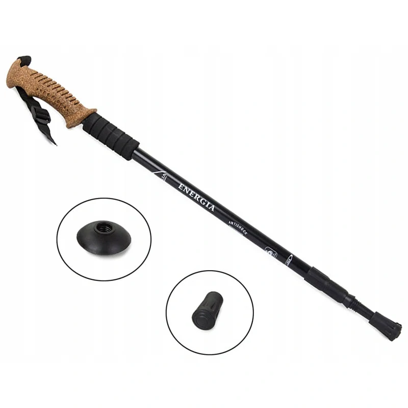 ENERGIA - Teleskopická turistická palica Nordic strieborná 1ks