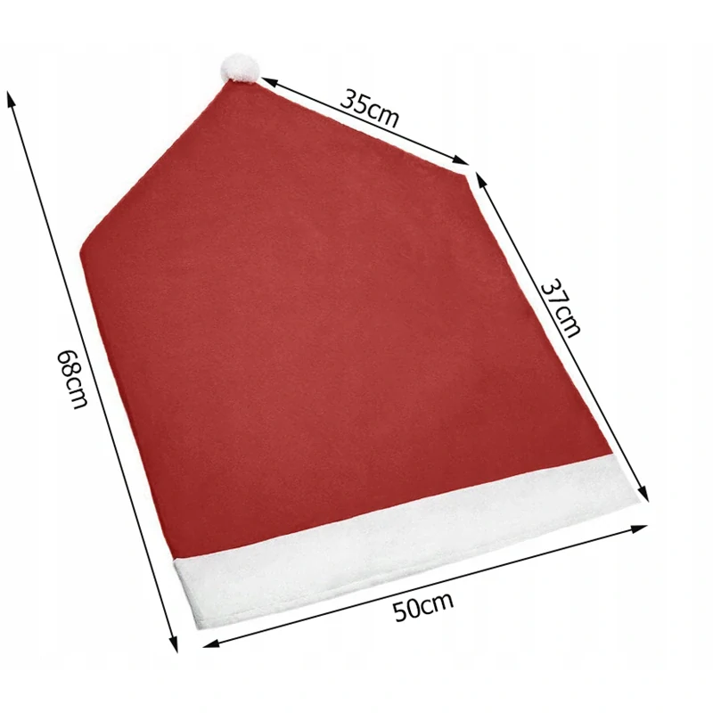 Poťahy na stoličku červené Mikuláš (sada 6ks)