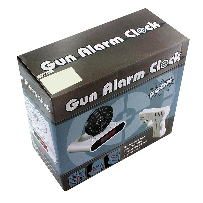 Interaktívny budík Snajper s terčom biely