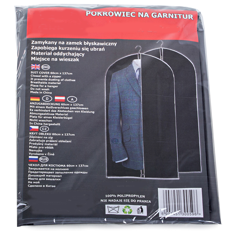 Ochranný obal na oblečenie 90 x 60 cm