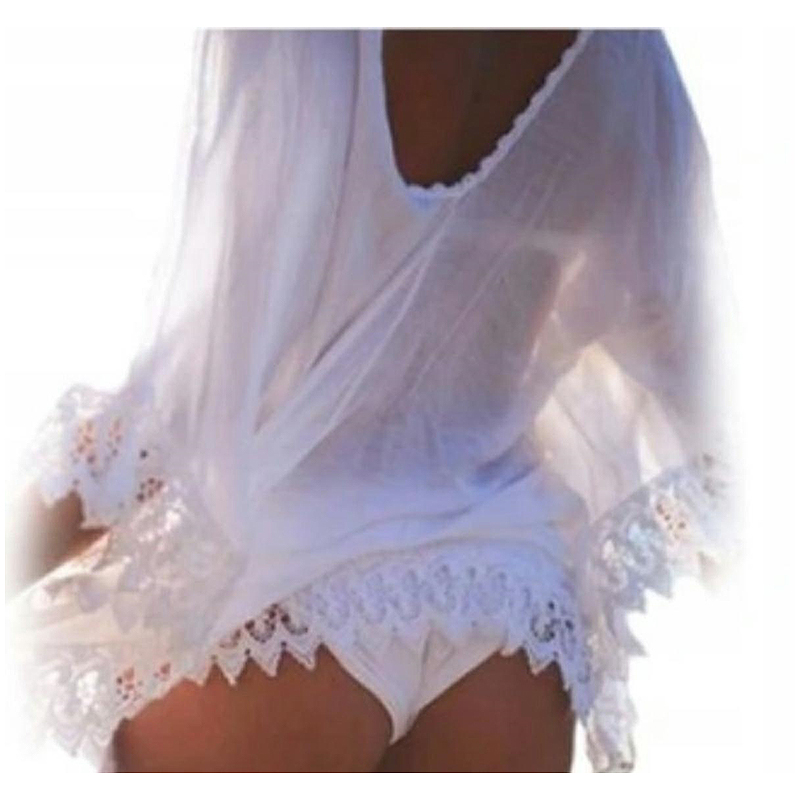 Plážové šaty - Tunika biela