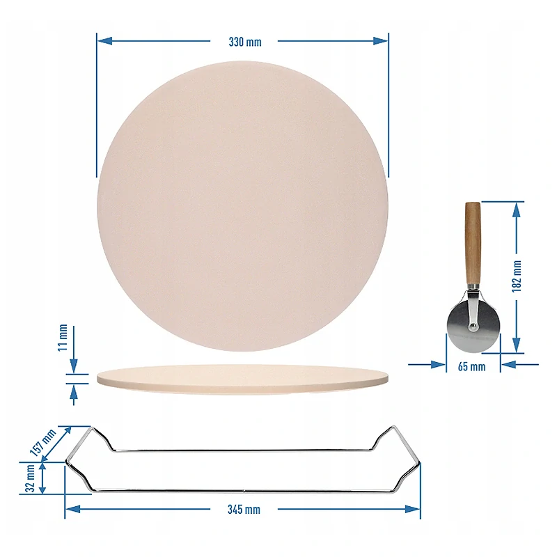 Kameň na pizzu s krájacím kolieskom