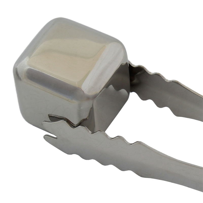 Kovové kocky ľadu (sada 6ks + kliešte + púzdro)