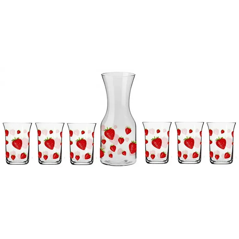 KROSNO - Súprava pohárov na nápoje a karafa Summer 7 ks 