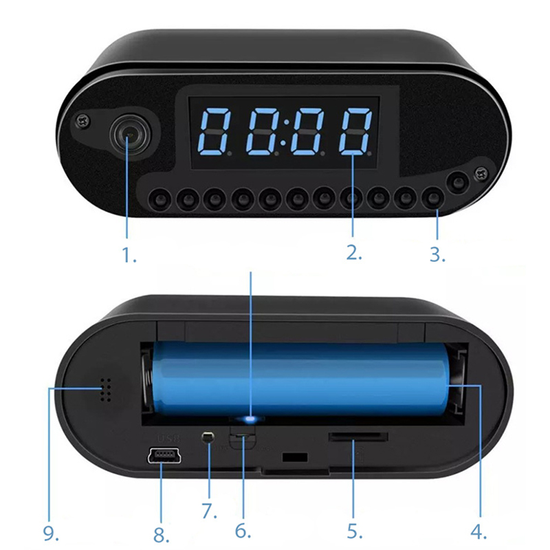 Mini Wi-Fi budík so skrytou kamerou