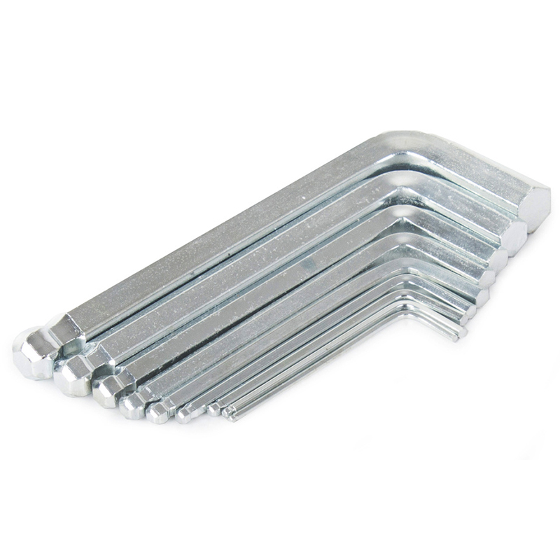 Sada imbusových kľúčov s guličkou 1,5-10mm (krátke 9ks)