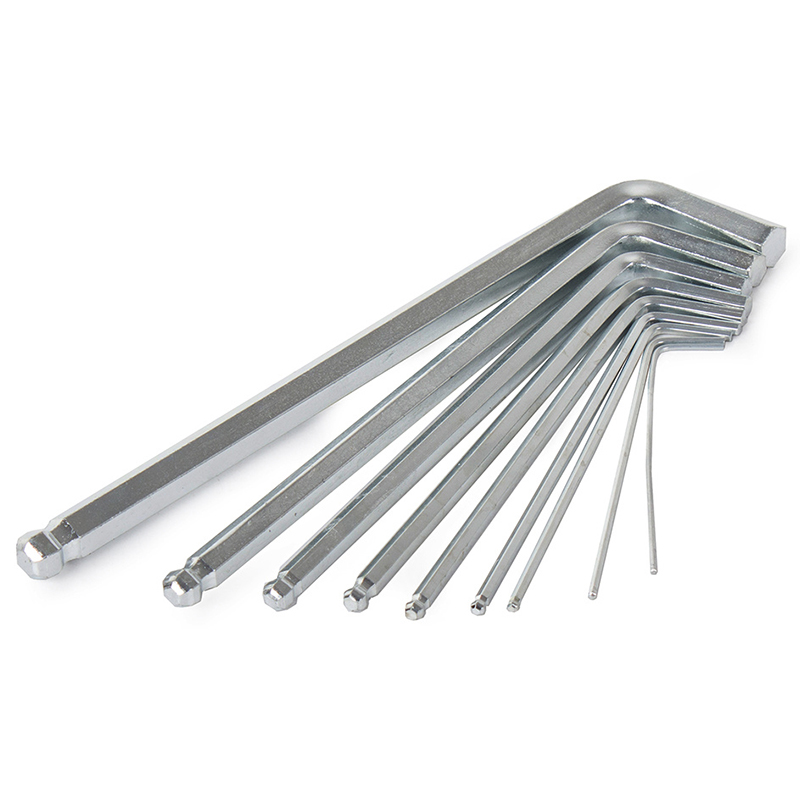 Sada imbusových kľúčov s guličkou 1,5-10mm (dlhé 9ks)