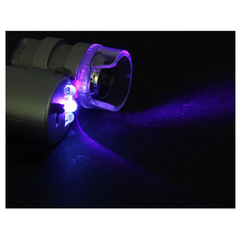 Mikroskop vreckový 60x + 2 LED UV 