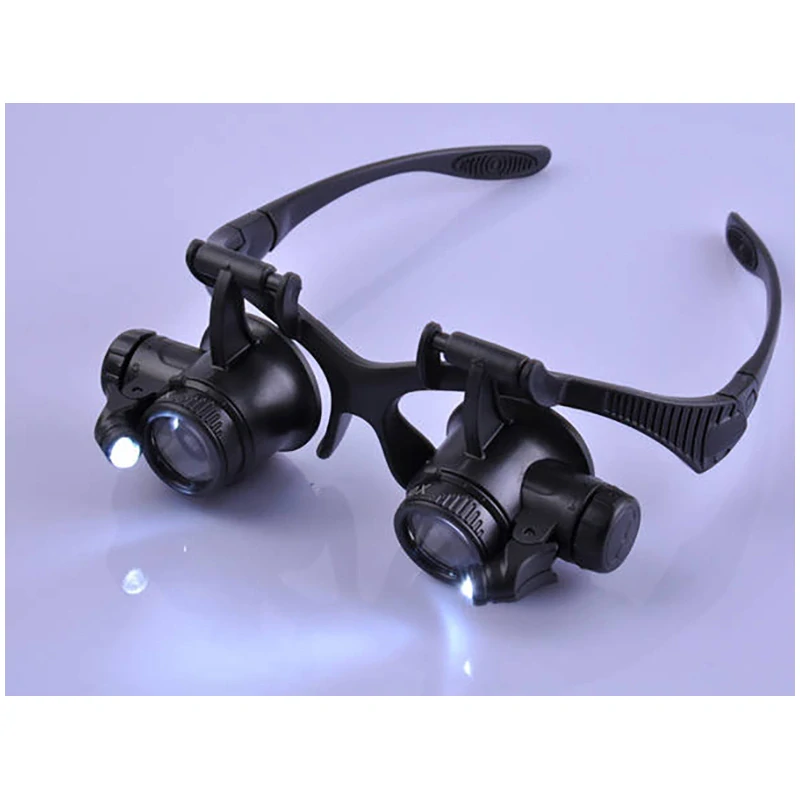 Okuliare hodinárske LED s výmennou šošovkou