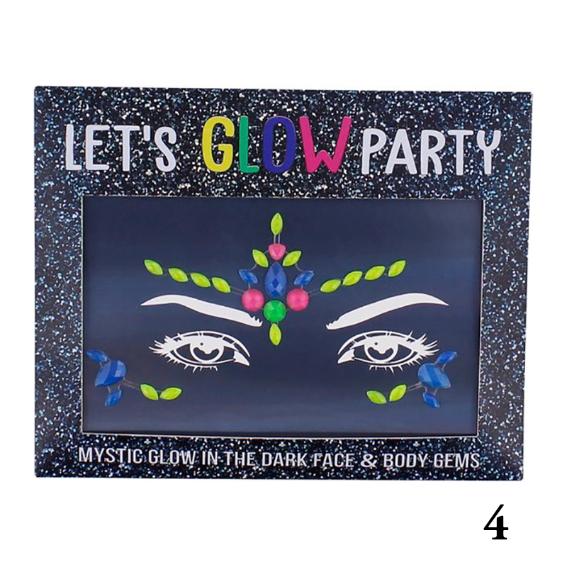 Fosforeskujúce kryštáliky na telo a tvár