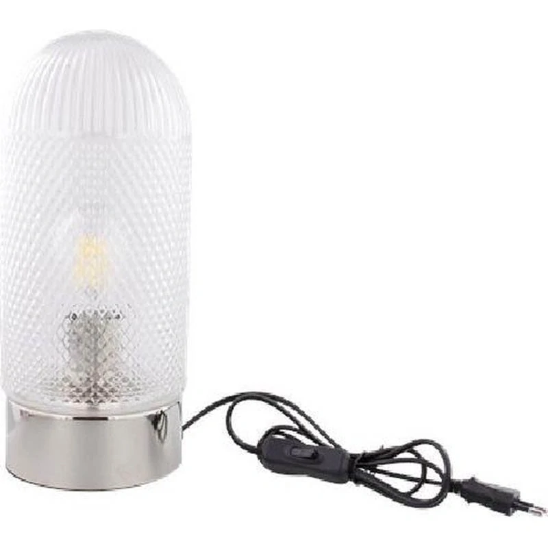 Stolová lampa so sklenenou kupolou