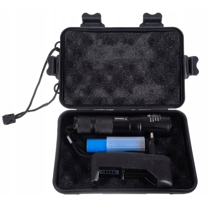 Trizand CREE XPE LED baterka s UV a ZOOM
