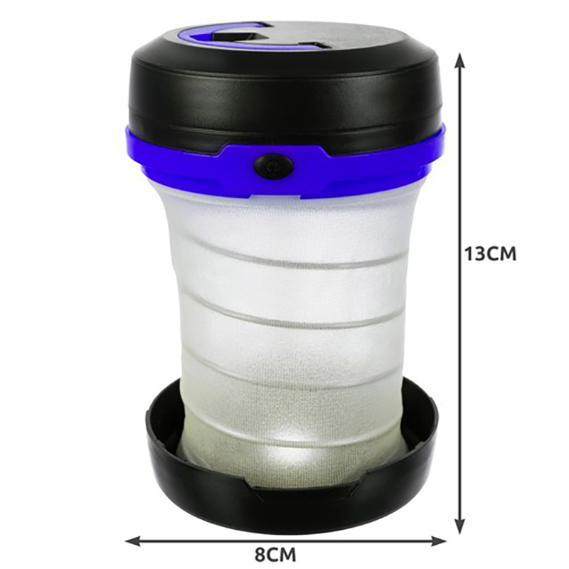 Skladacia lampa 2v1 modrá