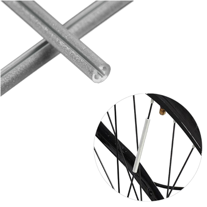 Reflexné rúrky na špice bicykla a motocykla strieborné