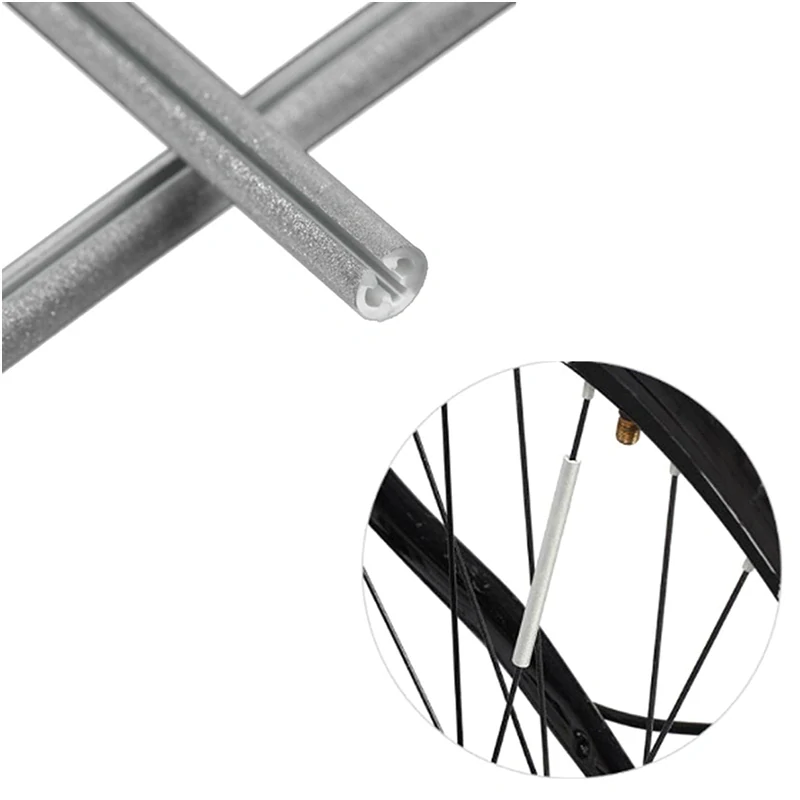 Reflexné rúrky na špice bicykla a motocykla 8 cm – strieborné, 12 ks