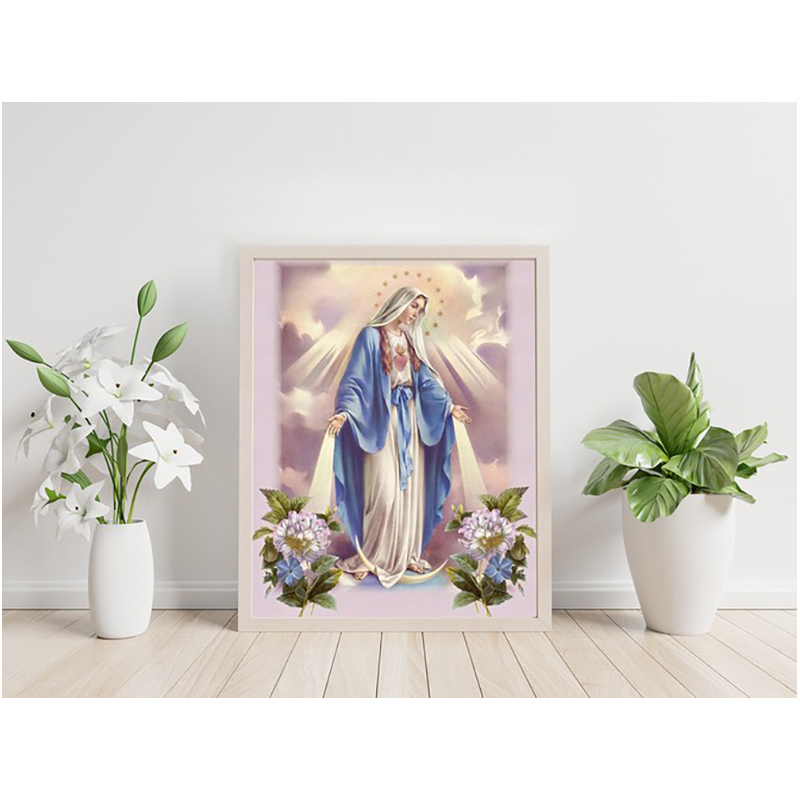 Diamantová výšivka Panna Mária