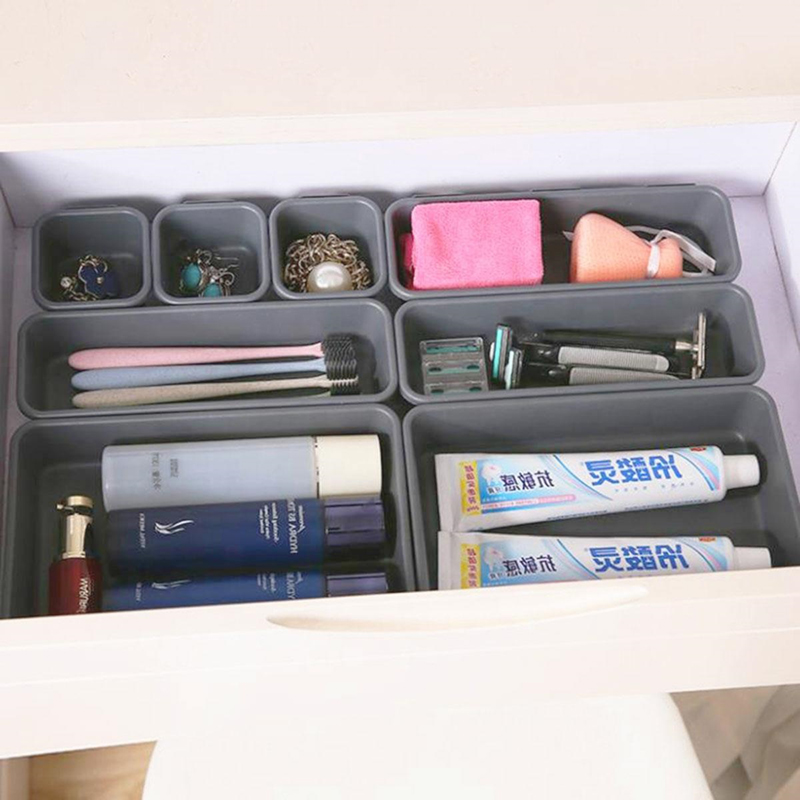 Modulárny organizér do zásuvky 8-dielny sivý