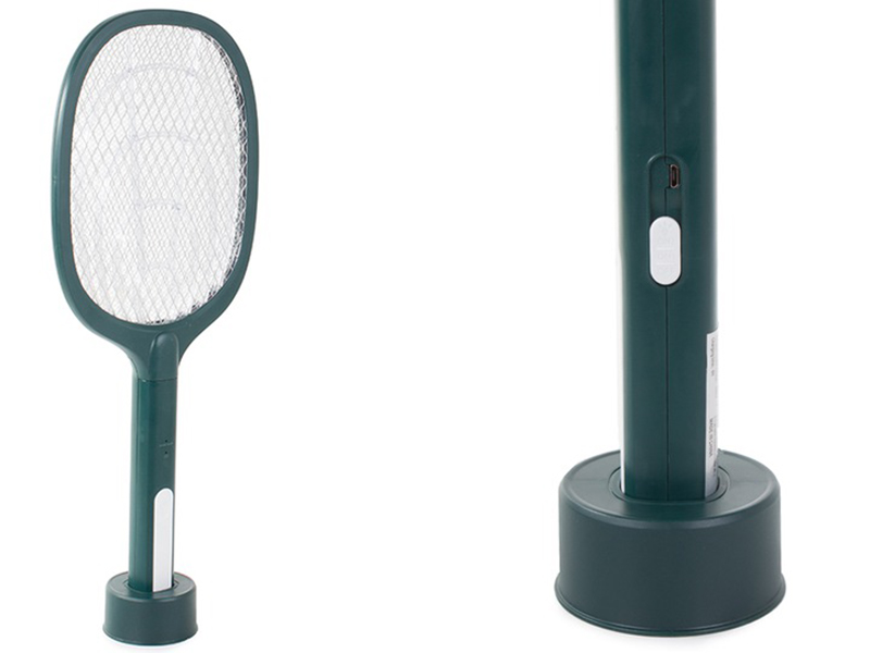 Elektronická UV plácačka na muchy, ovady, komáre biela