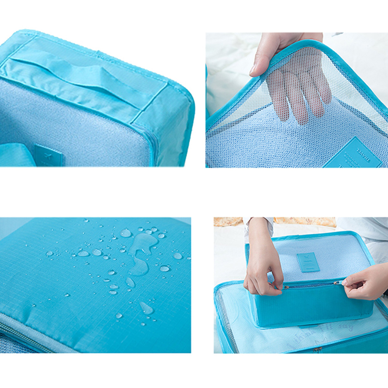 Cestovný organizér 6 dielny modrý