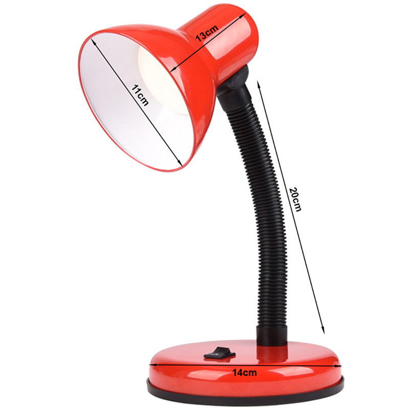 Lampa stolová červená