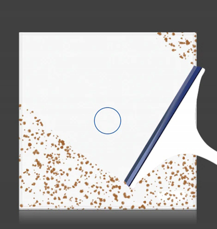 Vypínač dotykový dvojitý sklenený biely