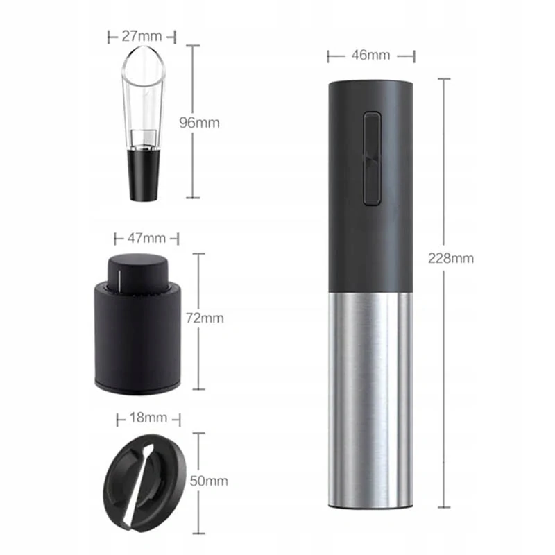 Darčeková sada na víno 4-dielna s elektrickým otváračom