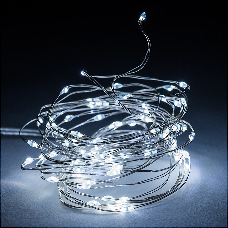 LED Vianočná reťaz 100 LED white cold 10 metrov