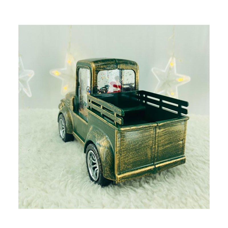 Autíčko vianočné LED s Mikulášom, vodou a trblietkami