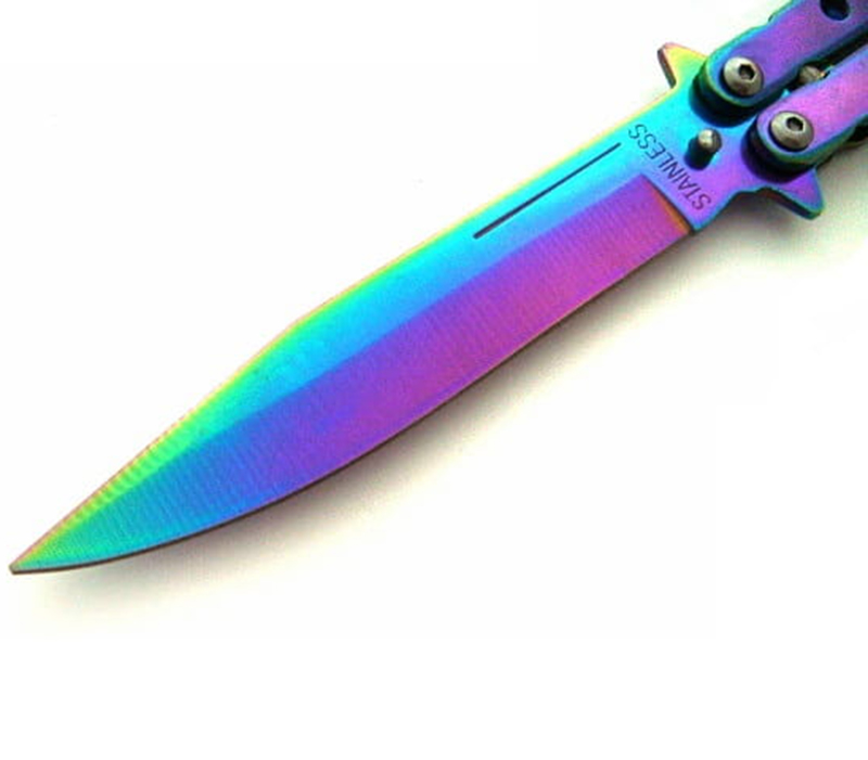 Nôž motýlik rainbow 22/10cm