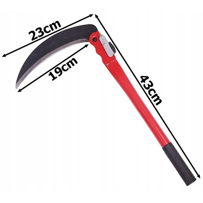 Ručný kosák 43 cm skladací s pogumovanou rukoväťou