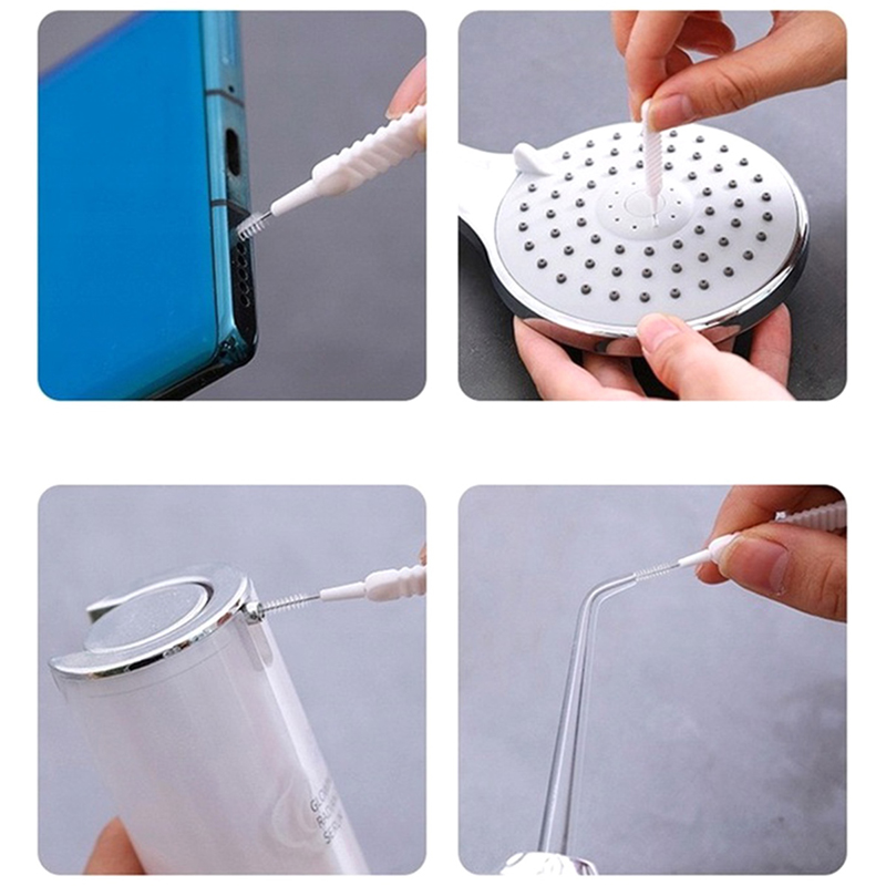Sada 10 kefiek na čistenie trysiek sprchovej hlavice