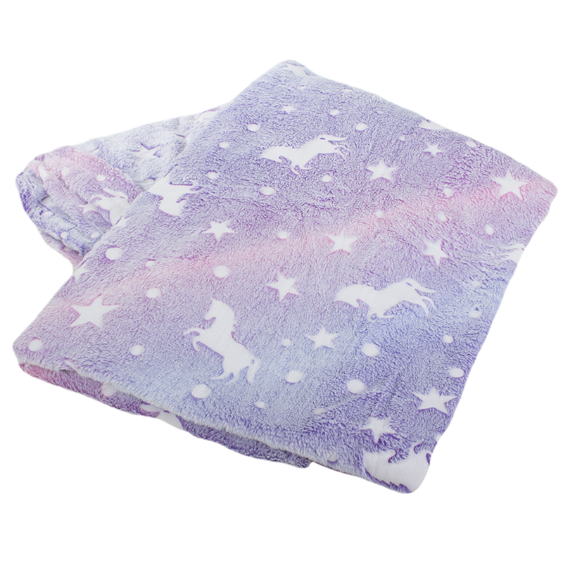 Svietiaca deka 180x150cm fialová