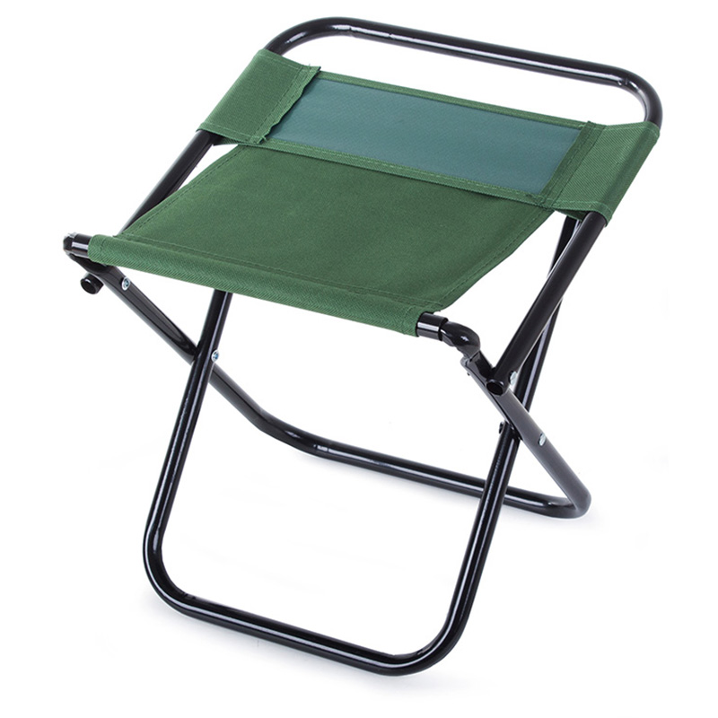 Turistická skladacia stolička s operadlom zelená