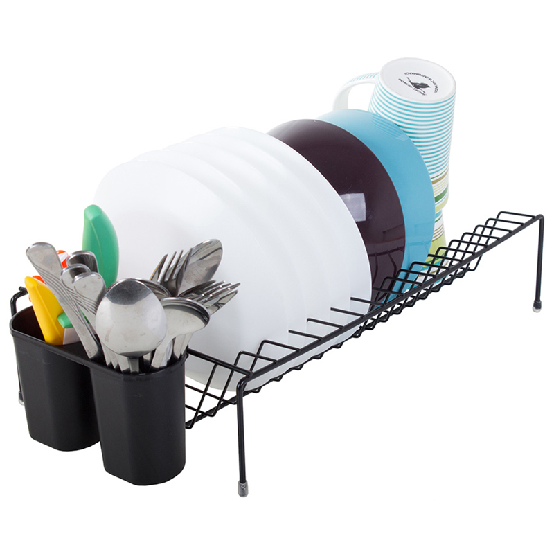 Odkvapkávač kovový čierny 23x38cm