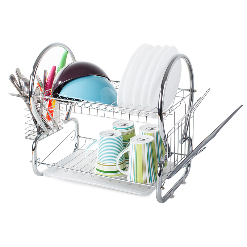 Odkvapkávač kovový dvojposchodový s táckou 38x38x38cm