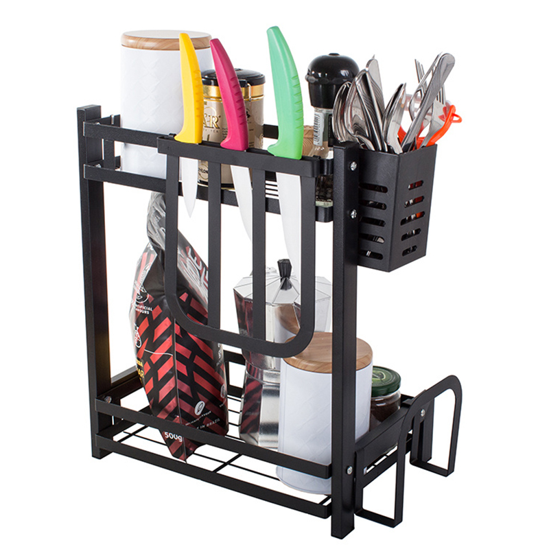 Kuchynský organizér kovový dvojposchodový